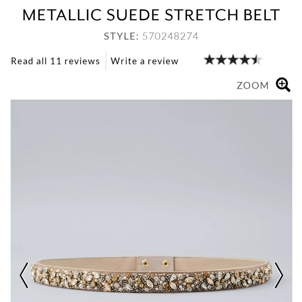 Brand new sold out rhinestone / metallic belt!